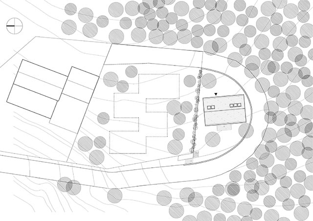 A Single-Family House in the Karst Region, Slovenia  - Site Plan (Architect: Dekleva Gregorič Architects)