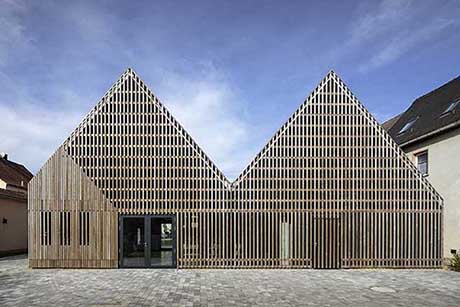 New build project showcasing VELUX roof windows - Library in Gundelsheim