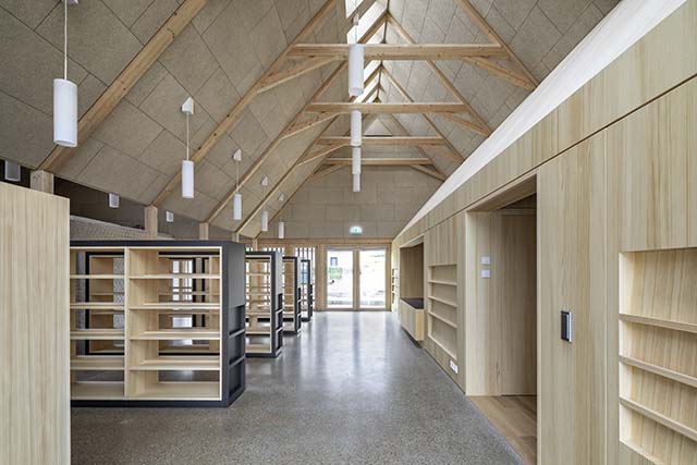 New build project showcasing VELUX roof windows - Library in Gundelsheim