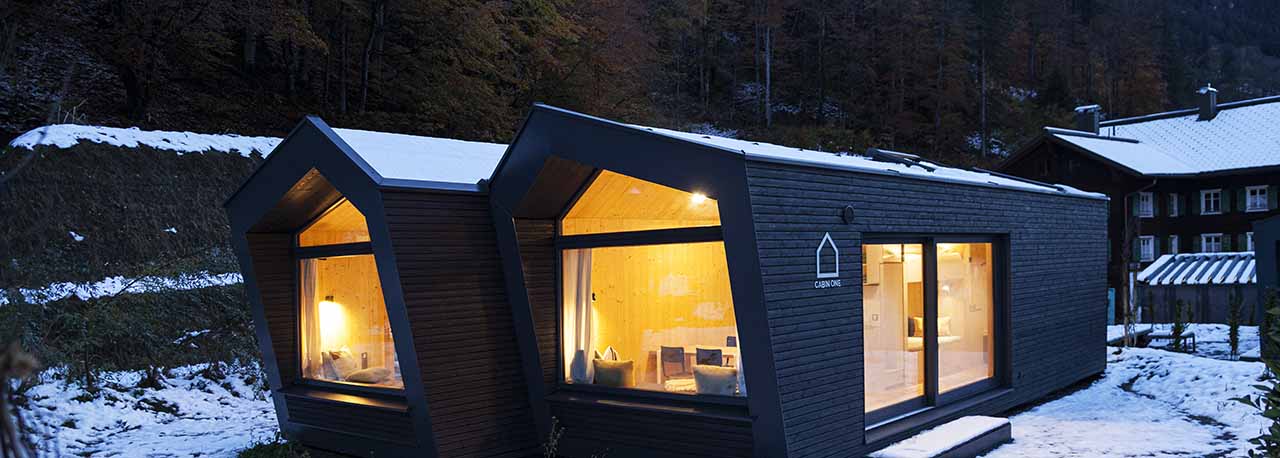 New build project showcasing VELUX roof windows - holiday cabins in Montafon