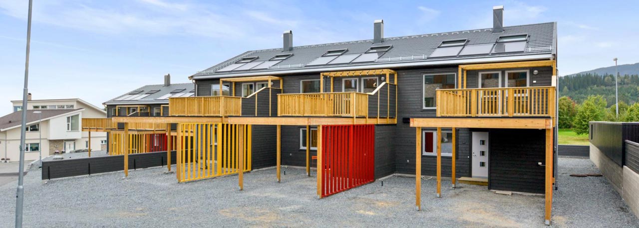 Healthy Home Townhouses in Stjørdal - Architect: Ketill Skogholt; Photos: Anniken Zahl Furunes