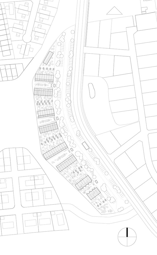 Social Housing in Havdrup, Denmark - Site Plan (Architect: Vandkunsten Architects)