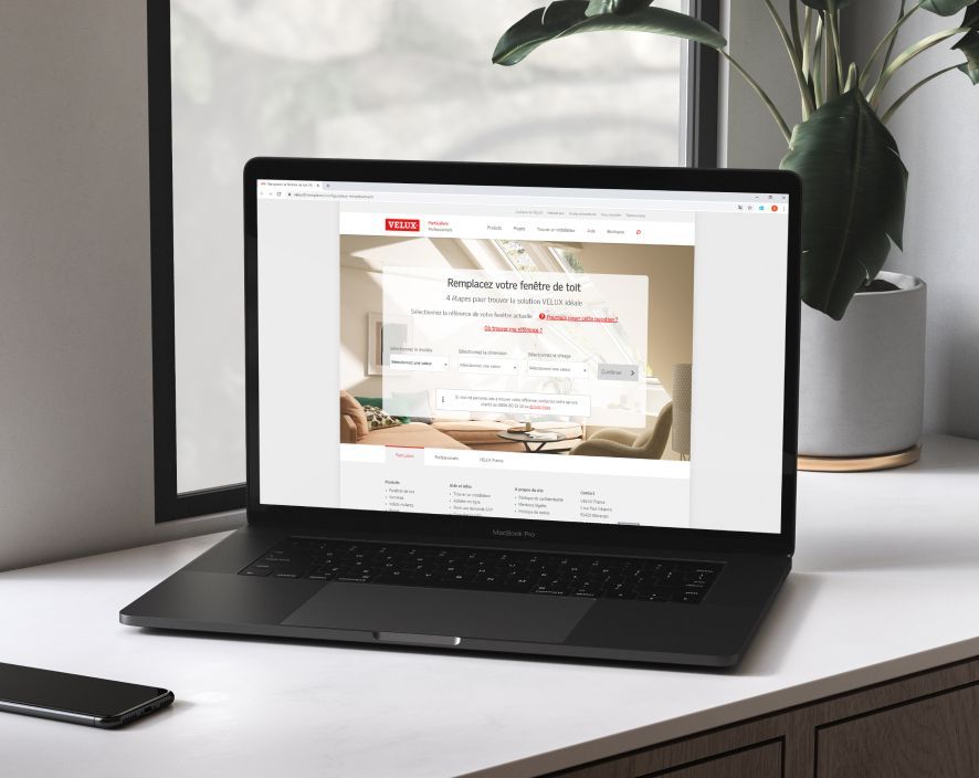 VELUX roof window replacement finder.