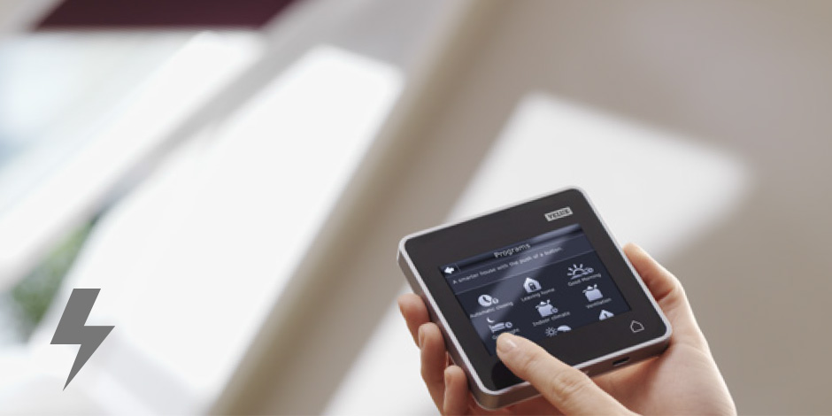 VELUX blind remote controlled and electrically powered