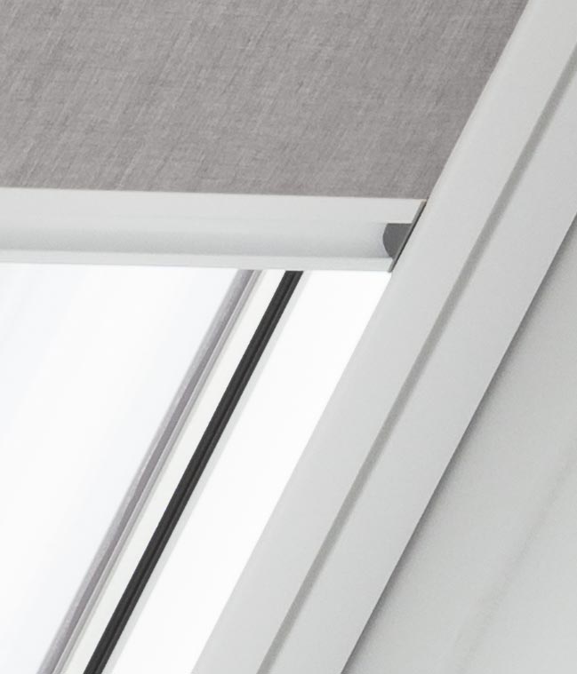 VELUX translucent pleated blind, white side rails