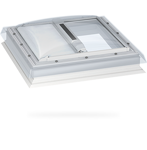 Awning blinds for flat roof windows