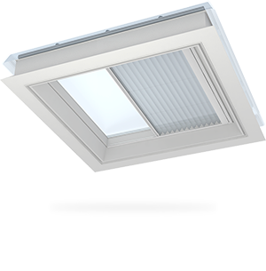 Pleated blinds for flat roof windows