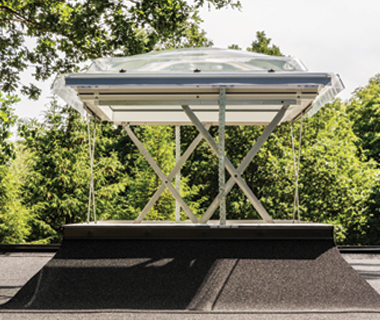 VELUX smoke vent with glazing