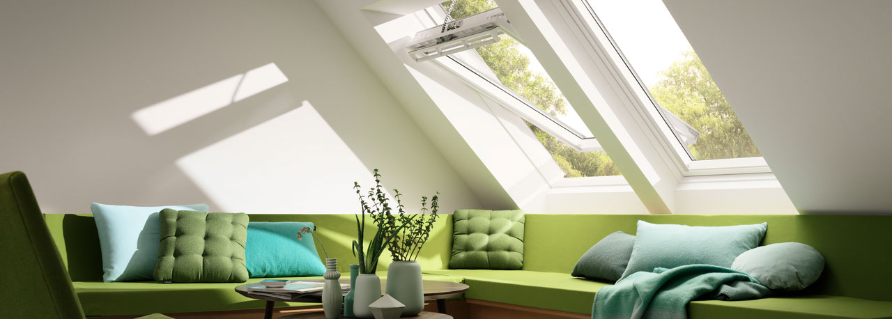 living room roof windows