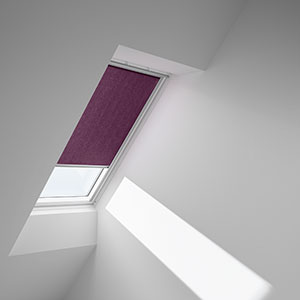 Light filtering flat blind, purple