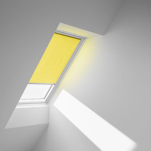 Light filtering flat blind, bright yellow