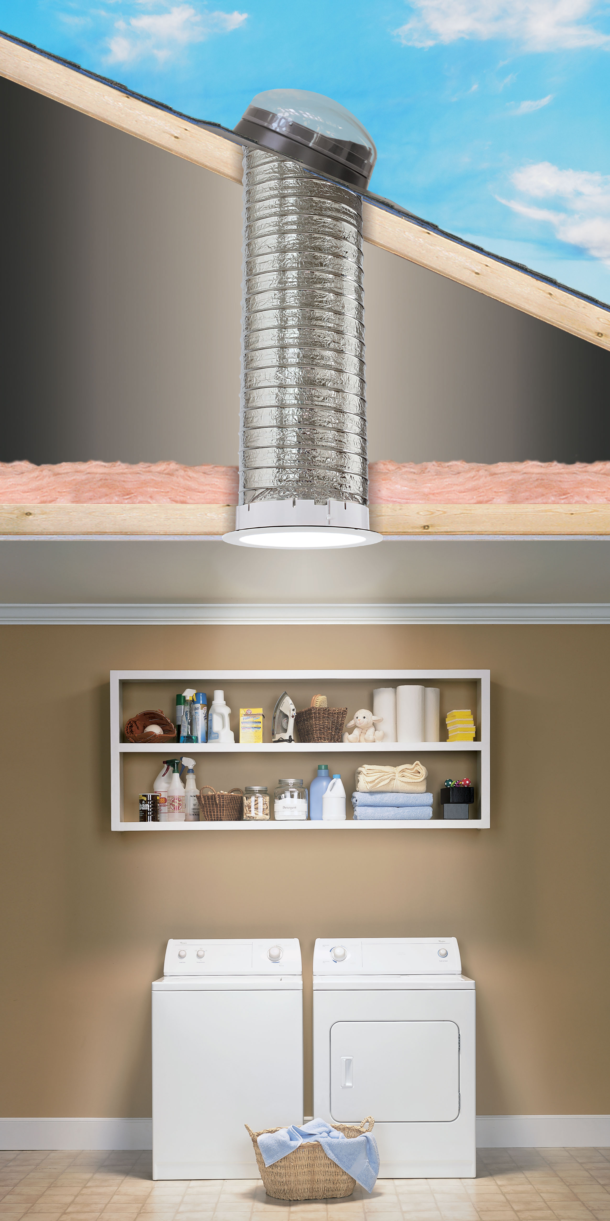 VELUX Flexible Sun Tunnel brighten up the laundry room