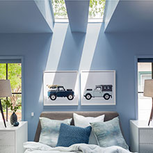 VELUX Skylights in a bedroom