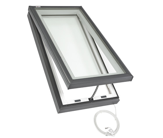 Electric Fresh Air Skylight, Curb Mounted