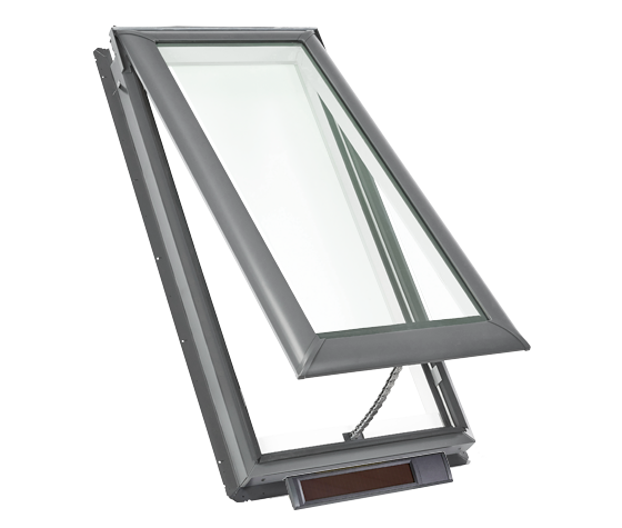 Solar powered fresh air skylight