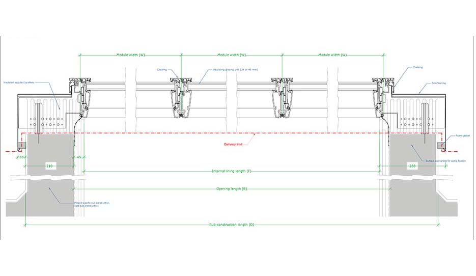 Modular Skylights residential - Cross section