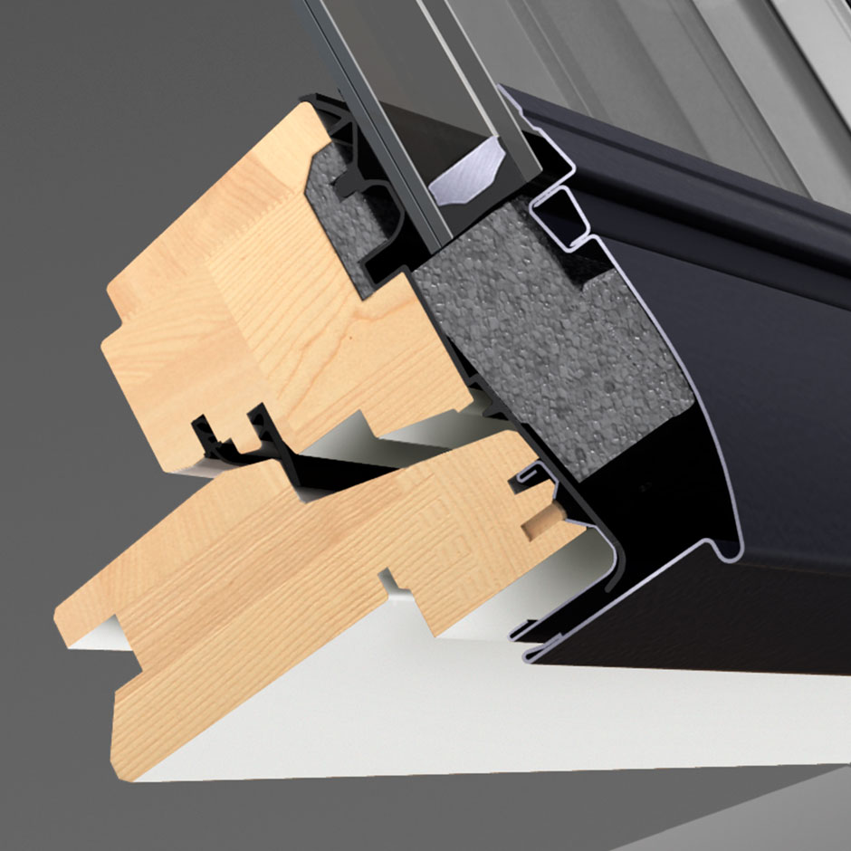Cross section of a window