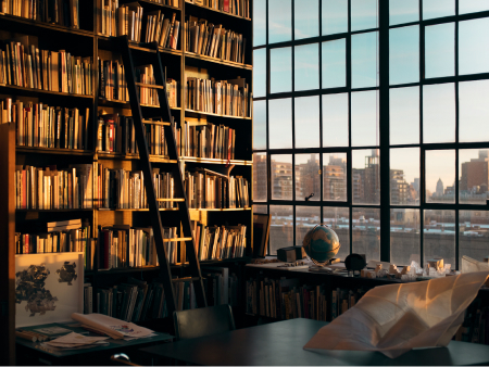 Library with huge windows