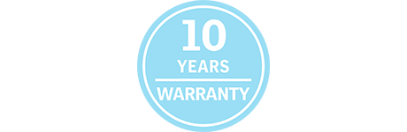 10 year guarantee icon